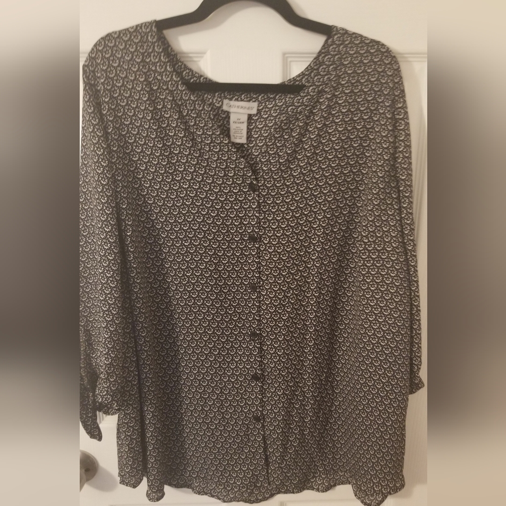 Catherines Monochrome Geometric Blouse